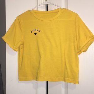 Yellow honey crop top
